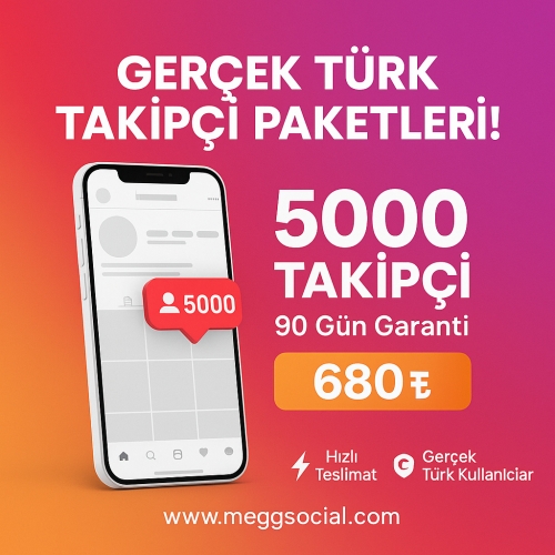  5000 Adet İnstagram Türk Takipçi 90 Gün Garantili